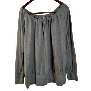 Lane Bryant Long Sleeve Bubble Blouse Sparkly Green Womans Plus Size 14/16 Shirt